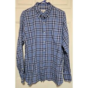 Peter Millar Button Down Shirt Men's Extra Large Long Sleeve Plaid Cotton XL